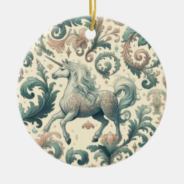 Mystische Viktorianische Hörner: Verzauberte Blüte Keramik Ornament