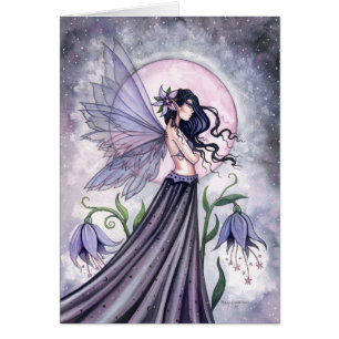 Mystische Violette Nacht Fee Karte von Molly Harri