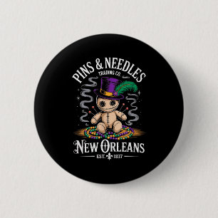 Mystische Voodoo-Puppe New Orleans Ns und Nadeln A Button