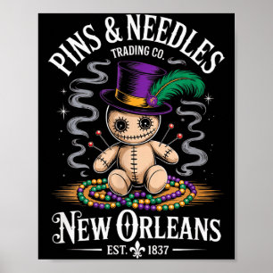 Mystische Voodoo-Puppe New Orleans Ns und Nadeln A Poster