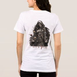 Mystische weibliche Poolbillardspielerin Tri-Blend Shirt