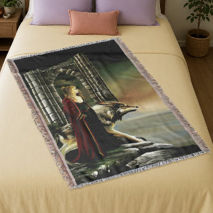 Mystische Zauberin Wolf Wächter Stein Portal Decke