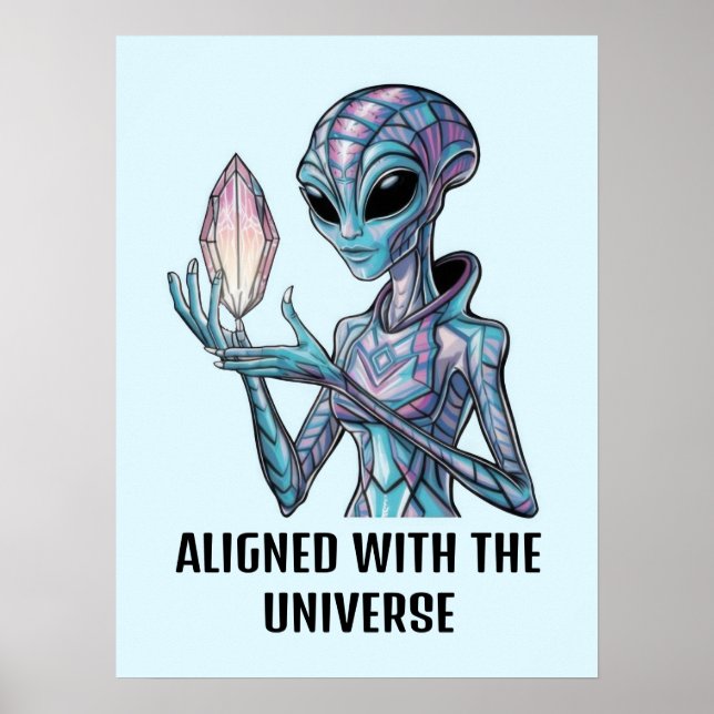 Mystischer Außerirdischer Poster (Vorne)