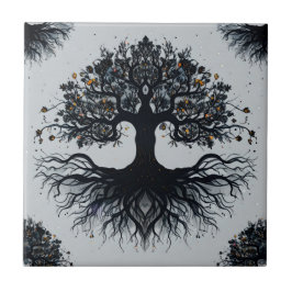 Mystischer Baum der Lebenskultur Fliese