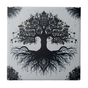 Mystischer Baum der Lebenskultur Fliese