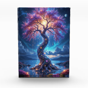 Mystischer Baum des Lebens und Himmelsgarten Fotoblock