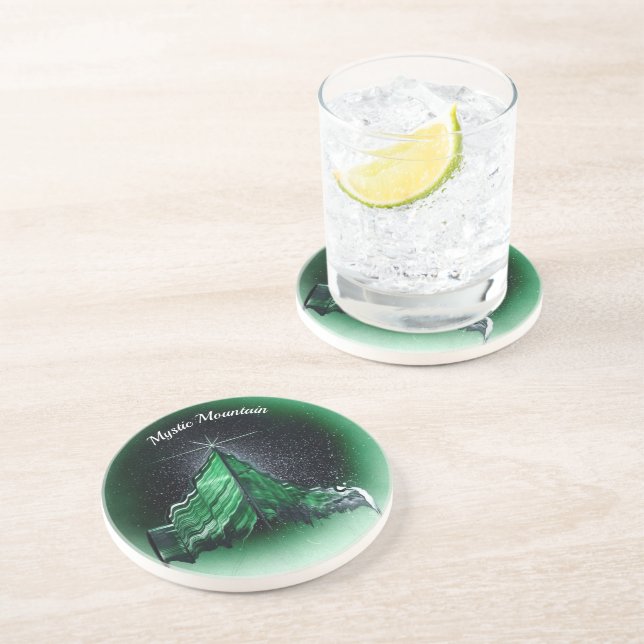 Mystischer Berg Getränkeuntersetzer (Seite)