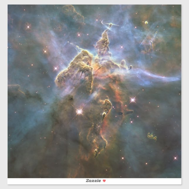 Mystischer Berg in Carina Nebula Hubble Space Aufkleber (Blatt)
