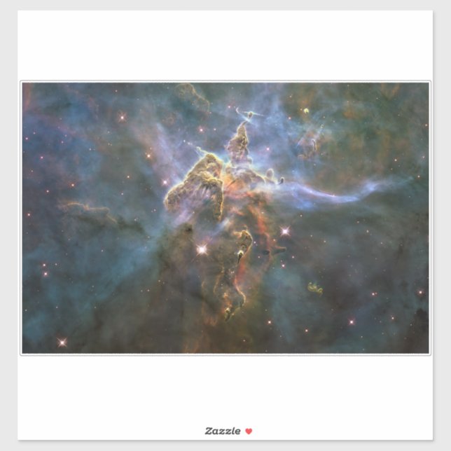 Mystischer Berg in Carina Nebula Hubble Space Aufkleber (Blatt)
