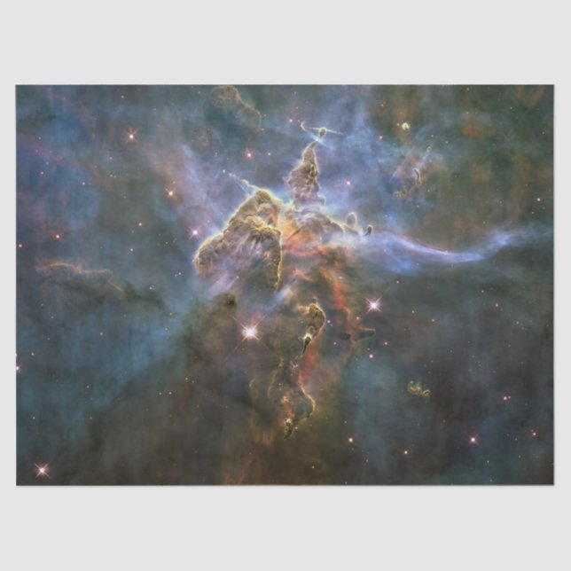 Mystischer Berg in Carina Nebula Hubble Space Seidenpapier (Vorderseite)