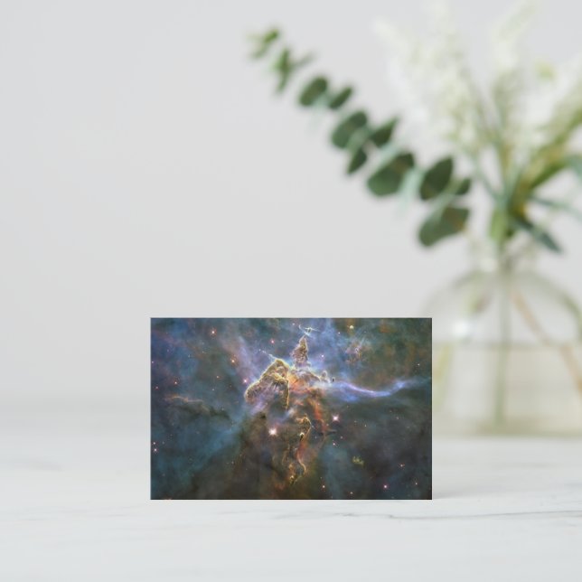 Mystischer Berg in Carina Nebula Hubble Space Visitenkarte (Stehend Vorderseite)