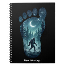 Mystischer Bigfoot-Fußabdruck Sternenwald Nacht Ku