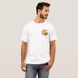 “Mystischer Blumen-Halbmond-Tee” T-Shirt