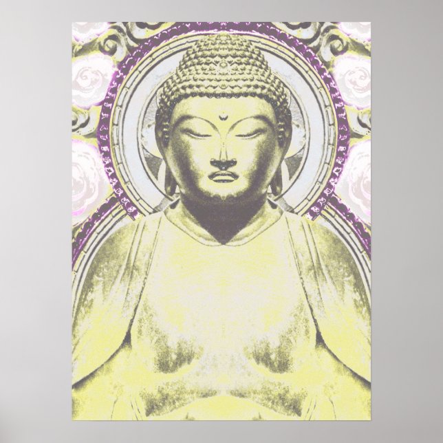 Mystischer Buddha in neutralen Tönen Poster (Vorne)