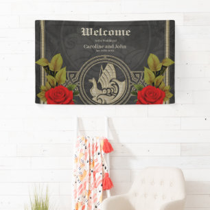 Mystischer Charme mit eleganten keltischen Knoten. Banner