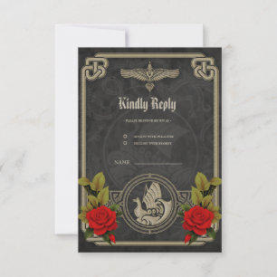 Mystischer Charme mit eleganten keltischen Knoten. RSVP Karte
