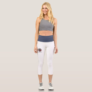 Mystischer Doppelkopf Drache - Rund Minimal Design Capri Leggings