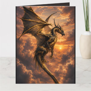 Mystischer Drache Alte Mondpostkarte Erhalten Karte