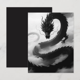 Mystischer Drache Alte Mondpostkarte Erhalten Postkarte
