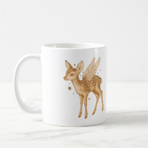 Mystischer Flügelhirsch Cottagecore Kaffeetasse