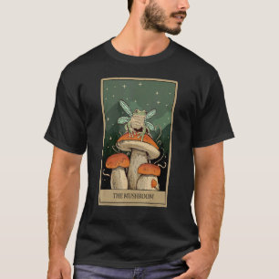 Mystischer Frosch Pilze Mond Tarotkarte Ästhetik T-Shirt