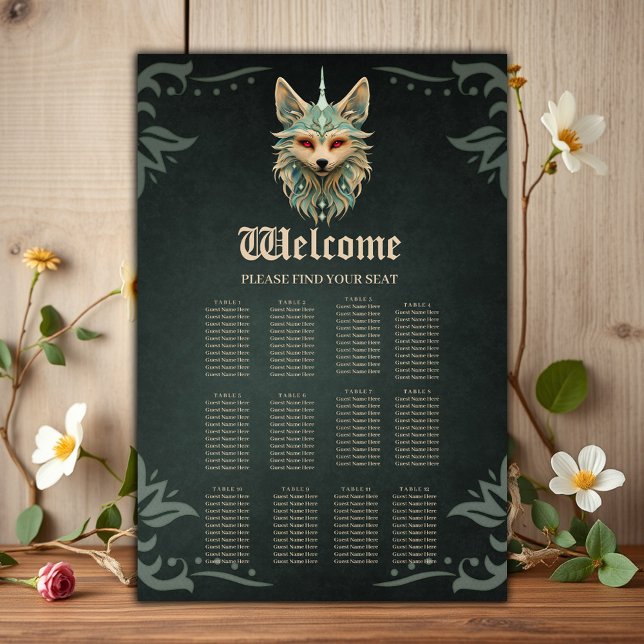 Mystischer Fuchs mit stechenden roten Augen Poster (Von Creator hochgeladen)