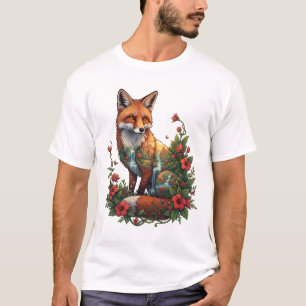 Mystischer Fuchs Tropischer Tempel Landschaft Wild T-Shirt
