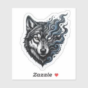 Mystischer Geist Wolf Rauch Kunst Biker Vinyl Aufkleber