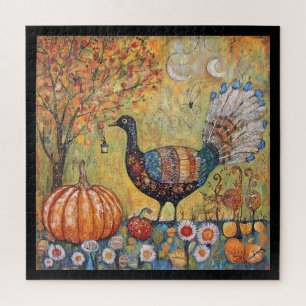 Mystischer Halbmond Herbst Truthahn Puzzle