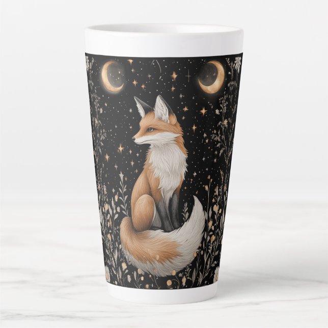 Mystischer Himmelsfox und Blume Milchtasse (Vorderseite)
