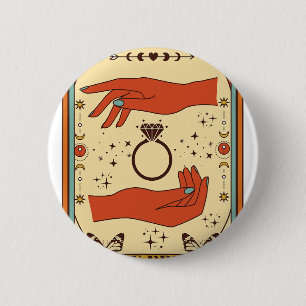 Mystischer Himmelsobjekt Junggeselinnen-Abschied T Button