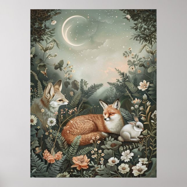 Mystischer Kern | Whimsical Natureposter Poster (Vorne)
