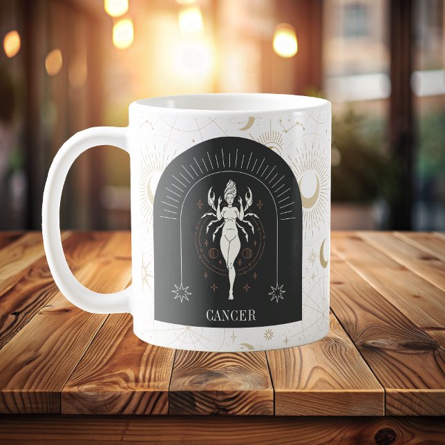 Mystischer Krebs Zodiac Stars Horoskop Kaffeetasse (Mystic Cancer Zodiac Stars Horoscope Coffee Mug)