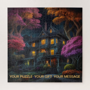 Mystischer Landsitz unter Sternenlicht Puzzle