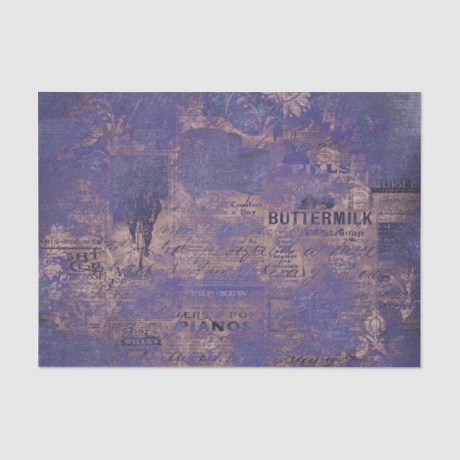 Mystischer Lavendel-Decoupage  Seidenpapier (Vorderseite)