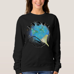 Mystischer Luna-Motten-Mond-Okkult-Psychic-Goth-Hi Sweatshirt
