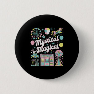 Mystischer Magischer Retro-Ästhetik-Weltraum-Gesch Button