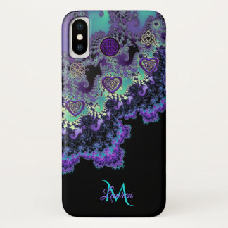 Mystischer Mandelbrot keltischer Fraktal iPhone X Hülle