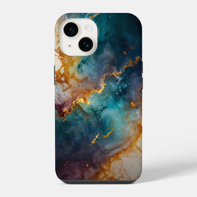 Mystischer Marmor iPhone Hülle (Rückseite)