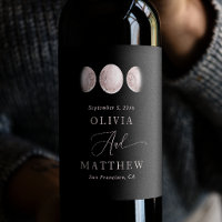 Mystischer Mond. Elegante schwarze Hochzeit