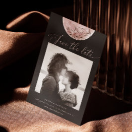 Mystischer Mond | Elegantes Schwarzes kosmisches F Save The Date