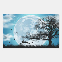 Mystischer Mond mit Kaninchen-Silhouette
