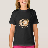 Mystischer Mond und Sonne Celestial Boho-Stil