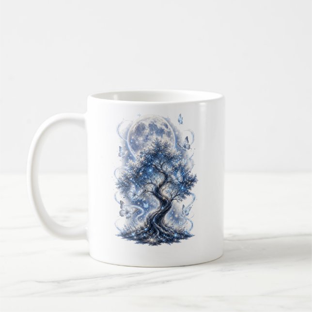 Mystischer Mondbaum-Magie-Mug Kaffeetasse (Links)