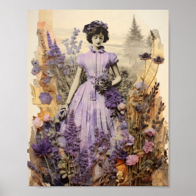 Mystischer Mondphasen-Kunstprint | Boho-Himmels-De Poster (Vorne)