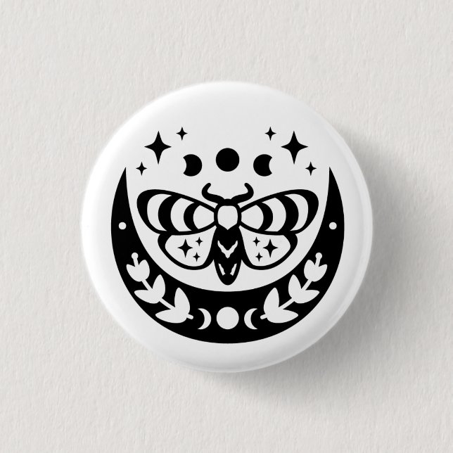 Mystischer Nachtfalter  Button (Vorderseite)