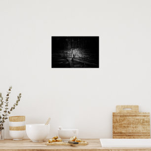 Mystischer Nachtwald – Düstere Naturlandschaft Poster
