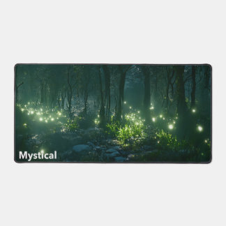 Mystischer Nachtwald Schreibtischunterlage