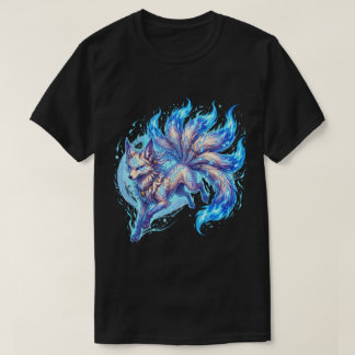 Mystischer neunschwänziger Fuchsfantasie-Spirit-An T-Shirt