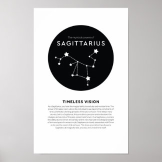 Mystischer Power Sagittarius Astrologie Zodiac Poster
